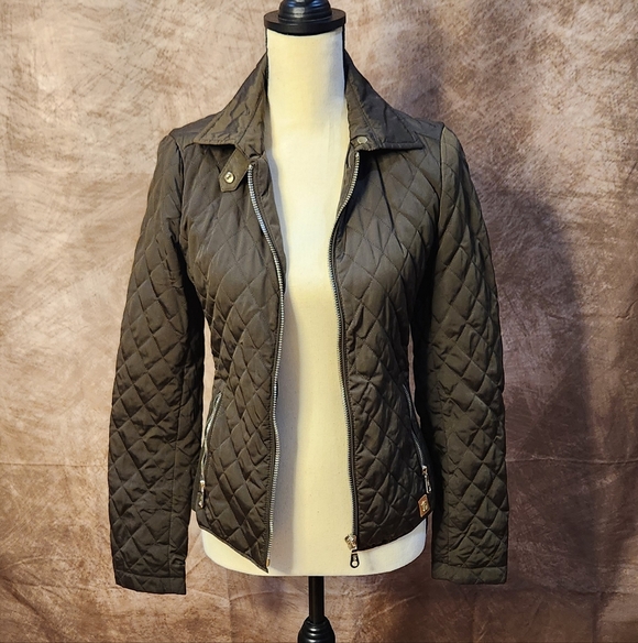 Massimo Dutti Jackets & Blazers - Massimo Dutti Quilted Jacket – Brown/Dark Olive – Size S